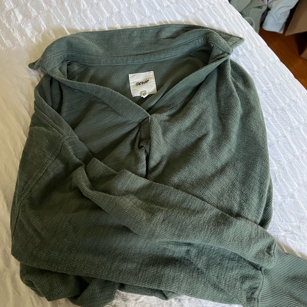 Aerie Sage Green Casual Hoodie